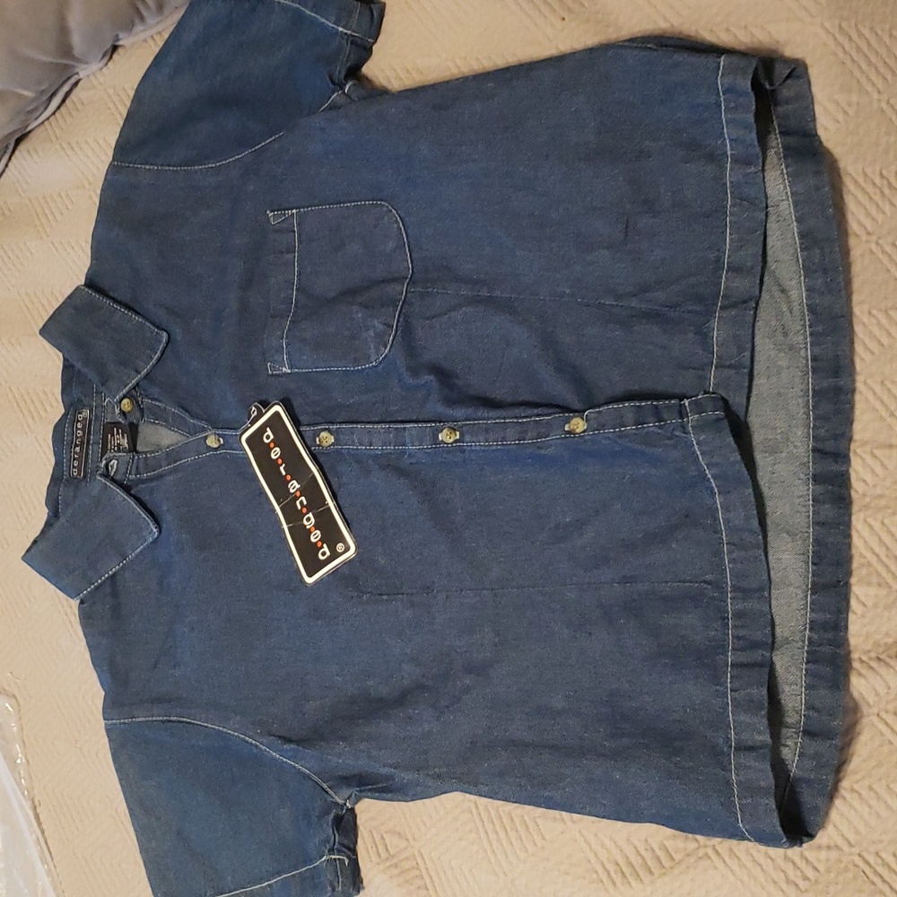 Deranged jean top small NWT